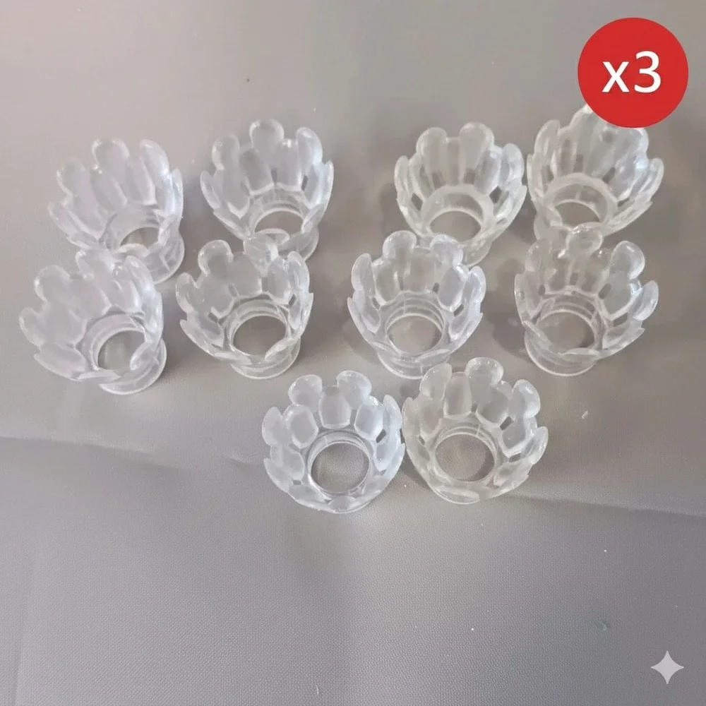VTG Christmas Light Reflector Replacements LOT of‎ 30 Clear Tulip Flower 70s 80s